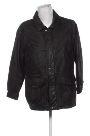 Ανδρικό δερμάτινο μπουφάν Giorgio, Μέγεθος L, Χρώμα Μαύρο, Τιμή 44,99 €
