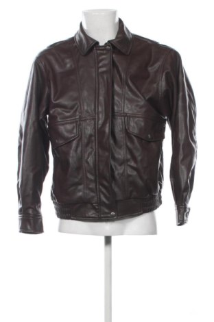 Męska skórzana kurtka H&M Divided, Rozmiar S, Kolor Brązowy, Cena 135,55 zł