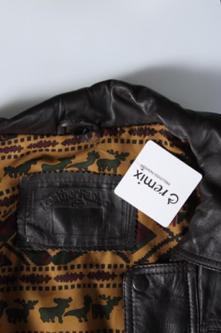 Мъжко кожено яке Unbranded, Размер L, Цвят Кафяв, Цена 56,24 €