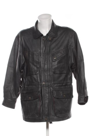 Мъжко кожено яке Unbranded, Размер L, Цвят Сив, Цена 39,36 €