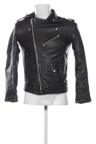 Мъжко кожено яке Zara, Размер S, Цвят Черен, Цена 60,00 €