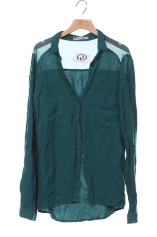 Дамска риза Bershka, Размер XS, Цвят Зелен, Цена 2,04 €