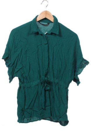 Γυναικείο πουκάμισο Zara, Μέγεθος XS, Χρώμα Πράσινο, Τιμή 14,00 €