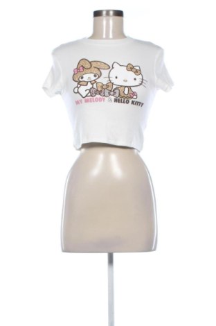 Tricou de femei Bershka, Mărime XS, Culoare Alb, Preț 46,92 Lei