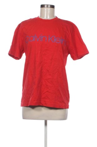 Damen T-Shirt Calvin Klein, Größe M, Farbe Rot, Preis 22,99 €