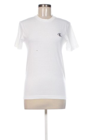 Damski T-shirt Calvin Klein Jeans, Rozmiar XXS, Kolor Biały, Cena 207,99 zł