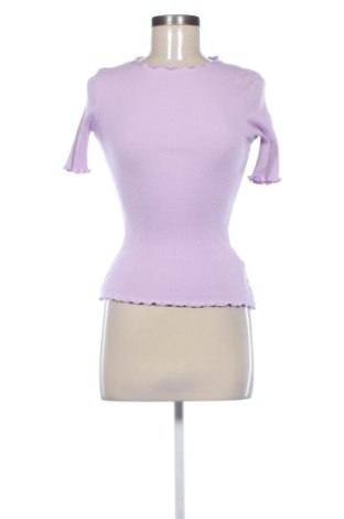 Γυναικείο t-shirt NA-KD, Μέγεθος XXS, Χρώμα Βιολετί, Τιμή 11,99 €