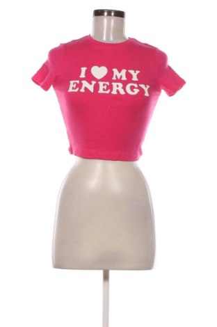 Дамска тениска Stradivarius, Размер S, Цвят Розов, Цена 6,64 €