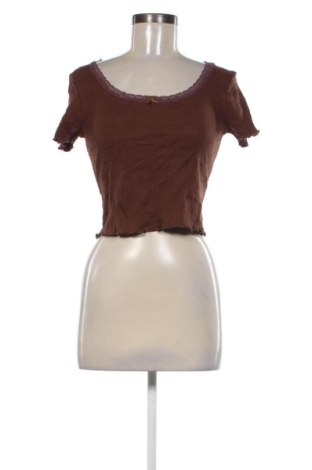 Γυναικείο t-shirt Terranova, Μέγεθος S, Χρώμα Καφέ, Τιμή 10,99 €