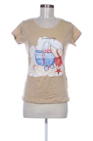 Дамска тениска Yes Zee, Размер L, Цвят Бежов, Цена 14,31 €