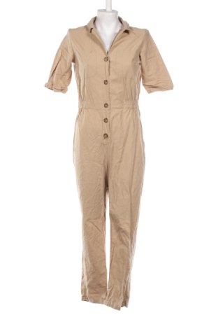 Дамски дълъг гащеризон H&M Divided, Размер S, Цвят Бежов, Цена 25,00 €