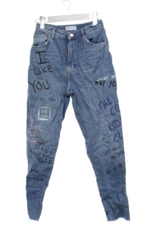 Damskie jeansy Bershka, Rozmiar XXS, Kolor Niebieski, Cena 78,99 zł