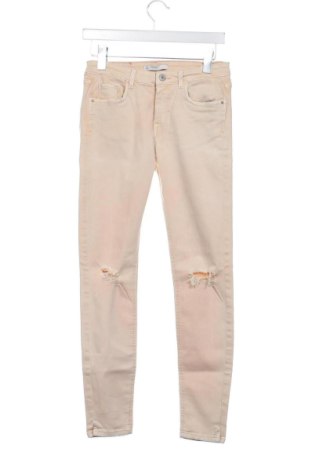 Blugi de femei Zara, Mărime M, Culoare Bej, Preț 63,00 Lei