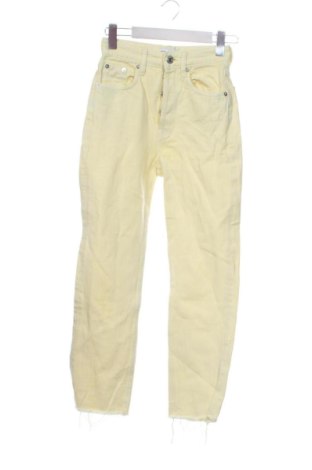 Blugi de femei Zara, Mărime XXS, Culoare Galben, Preț 85,99 Lei