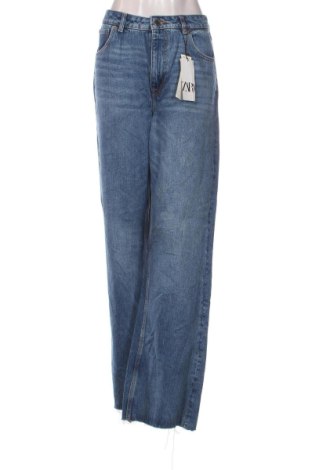 Damskie jeansy Zara, Rozmiar L, Kolor Niebieski, Cena 166,99 zł