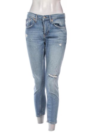 Blugi de femei Zara, Mărime M, Culoare Albastru, Preț 72,00 Lei
