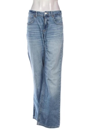 Blugi de femei Zara, Mărime L, Culoare Albastru, Preț 72,00 Lei