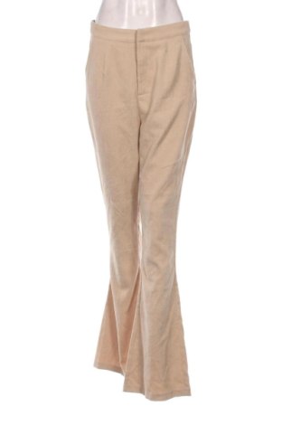 Pantaloni de velvet de femei Pretty Little Thing, Mărime M, Culoare Bej, Preț 76,86 Lei