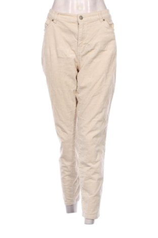 Γυναικείο κοτλέ παντελόνι Suzanne Grae, Μέγεθος XL, Χρώμα  Μπέζ, Τιμή 25,00 €