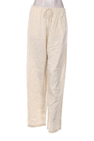 Pantaloni de femei Bershka, Mărime M, Culoare Ecru, Preț 73,99 Lei