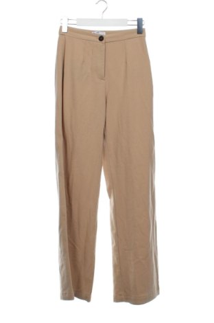 Pantaloni de femei Bershka, Mărime XS, Culoare Bej, Preț 78,20 Lei
