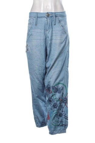 Damskie spodnie Desigual, Rozmiar L, Kolor Niebieski, Cena 171,47 zł