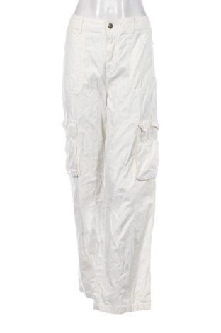 Pantaloni de femei Stradivarius, Mărime L, Culoare Alb, Preț 91,99 Lei