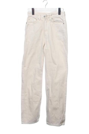 Damskie spodnie Weekday, Rozmiar XS, Kolor ecru, Cena 112,53 zł