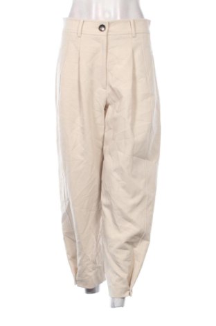 Pantaloni de femei Zara, Mărime M, Culoare Ecru, Preț 85,99 Lei