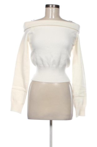 Pulover de femei Bershka, Mărime L, Culoare Ecru, Preț 145,99 Lei