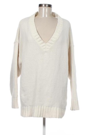 Pulover de femei Bershka, Mărime L, Culoare Ecru, Preț 76,86 Lei