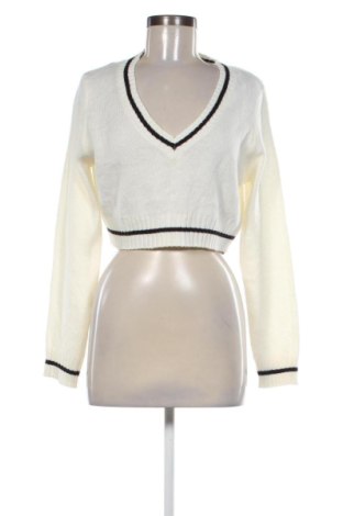 Pulover de femei H&M Divided, Mărime L, Culoare Ecru, Preț 77,00 Lei