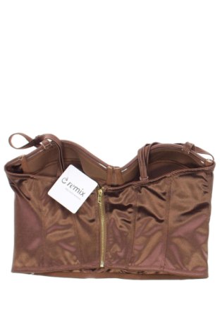 Γυναικείο τοπ Amisu, Μέγεθος S, Χρώμα Καφέ, Τιμή 15,00 €