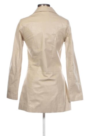Damski skórzany płaszcz Bershka, Rozmiar M, Kolor Beżowy, Cena 588,97 zł