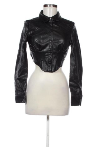 Dámská kožená bunda  Bershka, Velikost S, Barva Černá, Cena  479,00 Kč