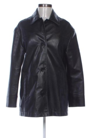 Дамско кожено яке Bershka, Размер M, Цвят Черен, Цена 21,34 €