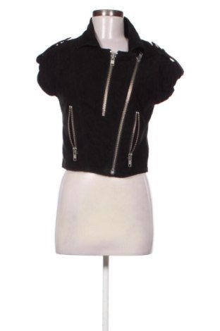 Γυναικείο δερμάτινο μπουφάν Gestuz, Μέγεθος XS, Χρώμα Μαύρο, Τιμή 126,00 €