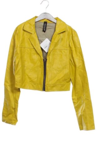 Damen Lederjacke NEW COLLECTION, Größe XS, Farbe Gelb, Preis 41,99 €