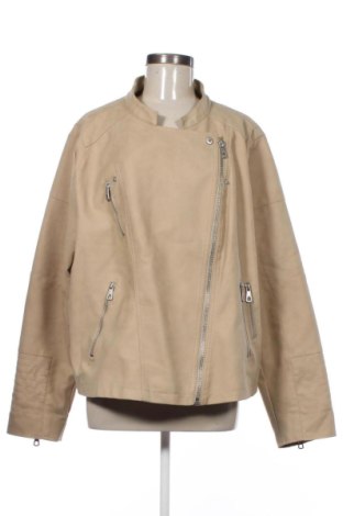 Dámska kožená bunda  ONLY Carmakoma, Veľkosť 3XL, Farba Béžová, Cena  47,57 €