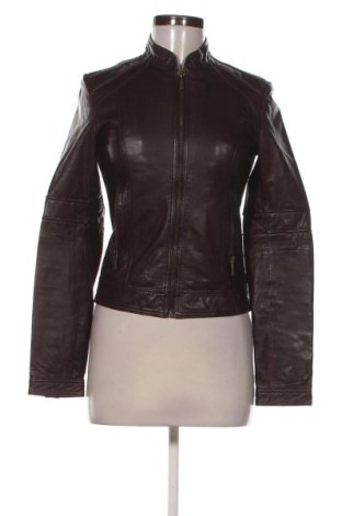 Geacă de piele pentru femei Oodji, Mărime XS, Culoare Maro, Preț 258,79 Lei