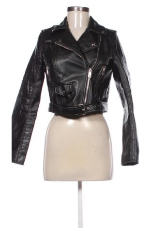 Geacă de piele pentru femei Pull&Bear, Mărime S, Culoare Negru, Preț 130,33 Lei