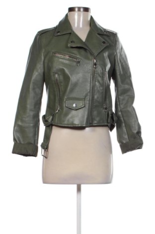 Damen Lederjacke Sinsay, Größe M, Farbe Grün, Preis 18,00 €