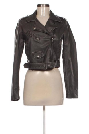 Dámska kožená bunda  Stradivarius, Veľkosť S, Farba Sivá, Cena  30,00 €