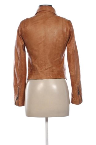 Geacă de piele pentru femei Stradivarius, Mărime S, Culoare Maro, Preț 260,66 Lei