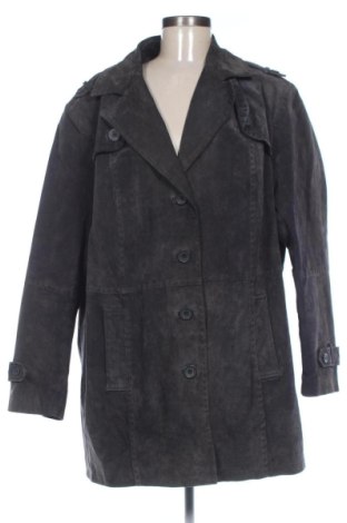 Damska kurtka skórzana Ulla Popken, Rozmiar XXL, Kolor Szary, Cena 356,67 zł