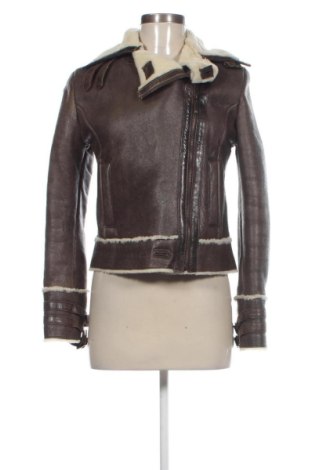 Geacă de piele pentru femei Unbranded, Mărime S, Culoare Maro, Preț 259,00 Lei