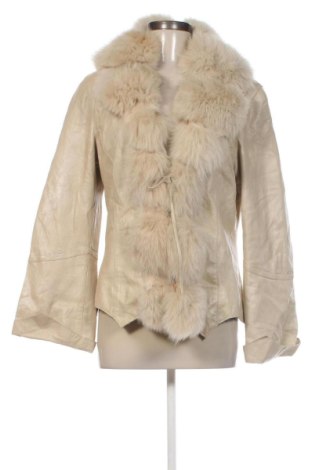 Geacă de piele pentru femei Unbranded, Mărime L, Culoare Bej, Preț 307,99 Lei