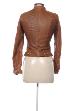 Дамско кожено яке Zara, Размер S, Цвят Кафяв, Цена 21,47 €