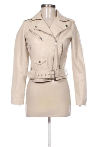 Damska kurtka skórzana Zara, Rozmiar XS, Kolor Beżowy, Cena 112,53 zł