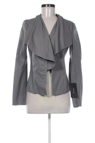 Geacă de piele pentru femei Zara, Mărime M, Culoare Gri, Preț 248,09 Lei